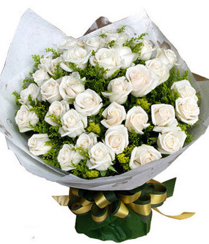 33 white roses