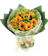 Sunflowers bouquet, 9 stems