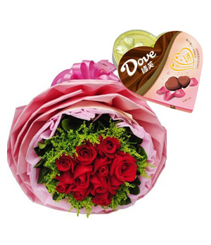 Send flowers with chocolate to China