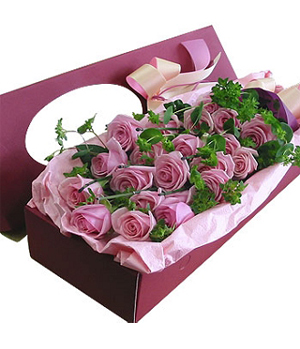 China florist - 19 purple roses delivery