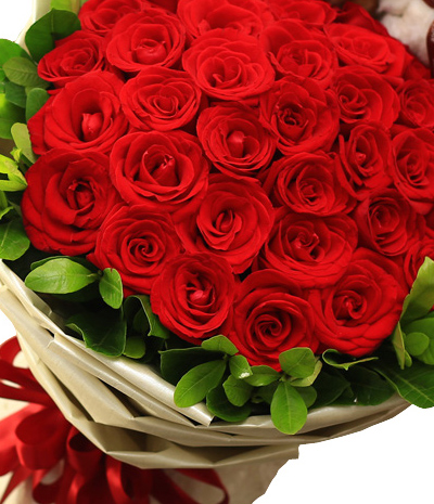 Fun in Love:33 Red Roses Flower Hand Delivered in China